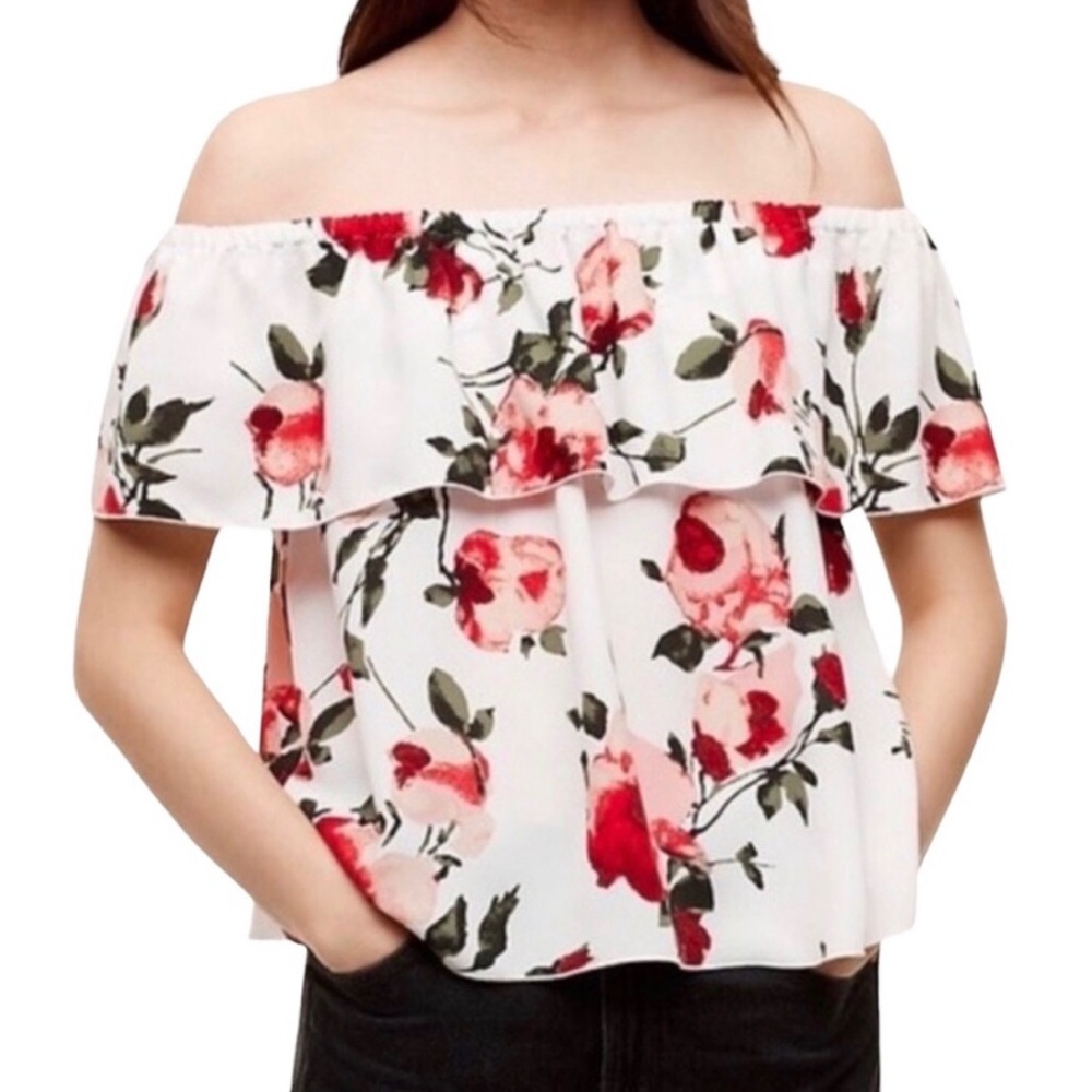 Aritzia Wilfred Flora Off Shoulder Top XS